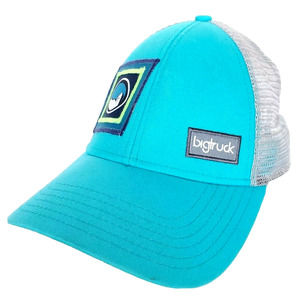Big Truck Brand Snapback Hat Adjustable One Size Teal Mesh Cap Embroidered Patch
